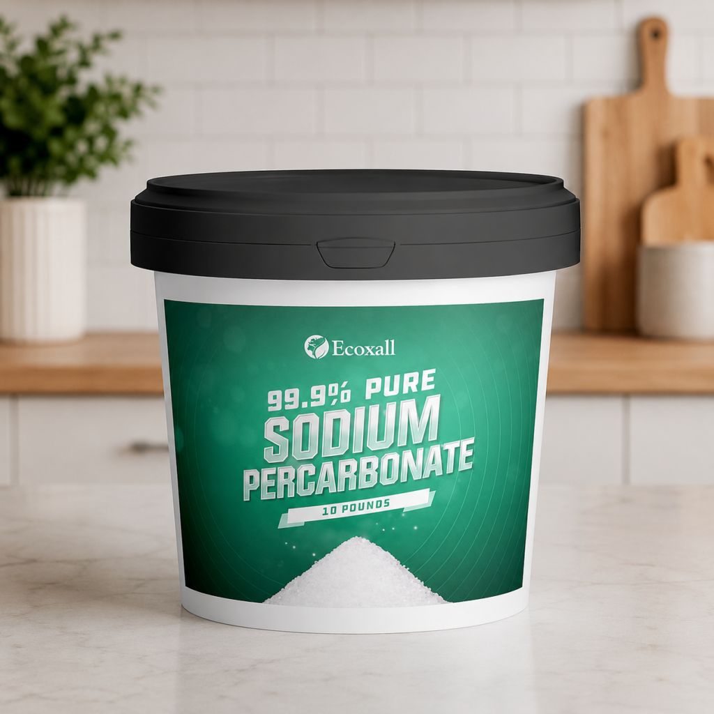 Ecoxall sodium percarbonate bulk powder, an eco-friendly oxygen-based cleaner and laundry booster