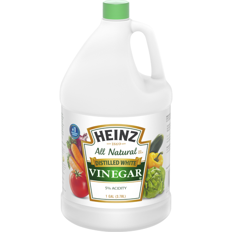 Heinz distilled white vinegar in a 1-gallon jug for cooking, cleaning, and pickling
