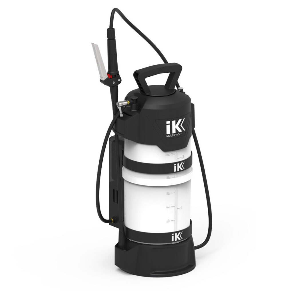 iK Multi-Pro 12 cordless lithium-powered air compressor sprayer for detailing and cleaning tasks
