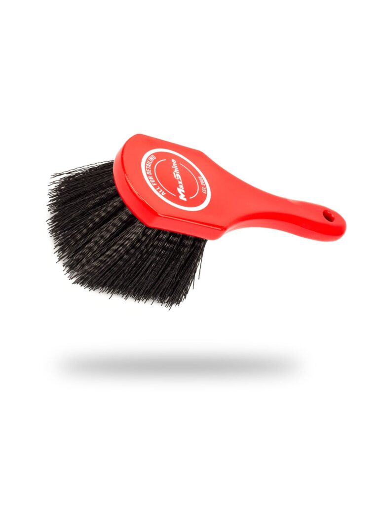 Maxshine heavy-duty cleaning brush for wheels, carpets, and upholstery with stiff scrubbing bristles