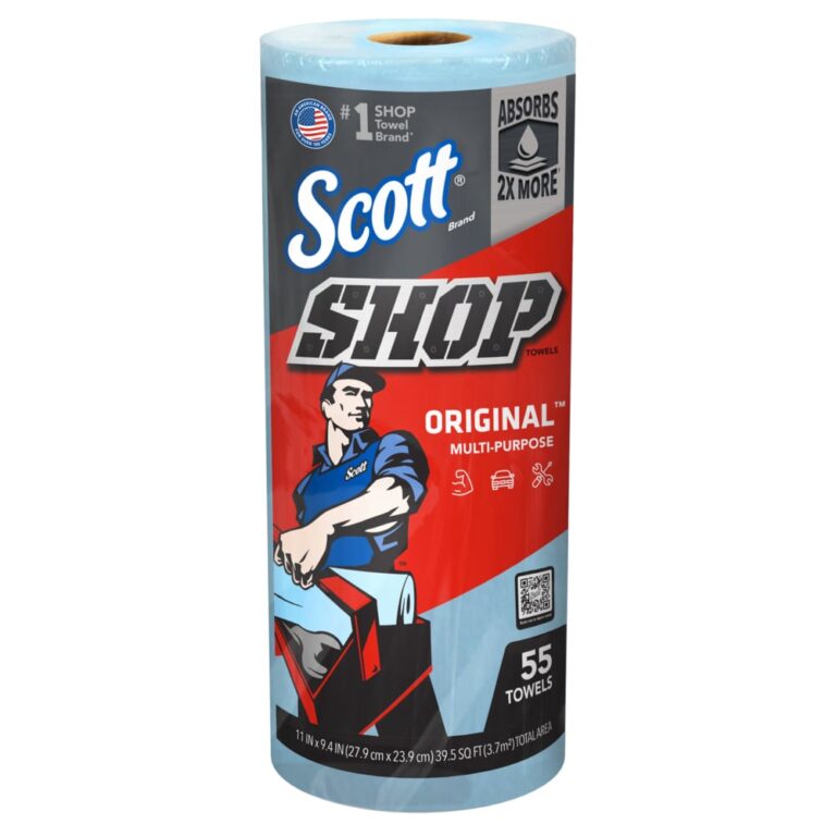 Scott Shop Towels Original 75147 blue heavy-duty disposable towels for automotive and industrial use